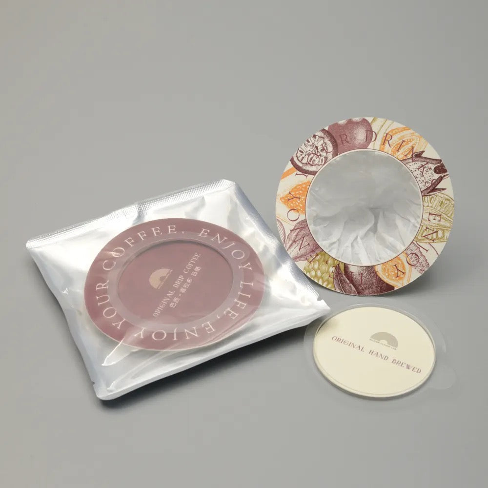 OEM Customized Disposable Round Toroidal Drip Coffee Filter Bag for Travel Camping