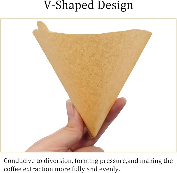 OEM V02 Cone Unbleached Coffee Filtering Paper, Wholesale Coffee Filter Paper for Coffee Maker
