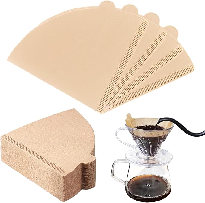 Wholesale Unbleached V01 Cone Coffee Filter Paper, Disposable Coffee Filtering Paper