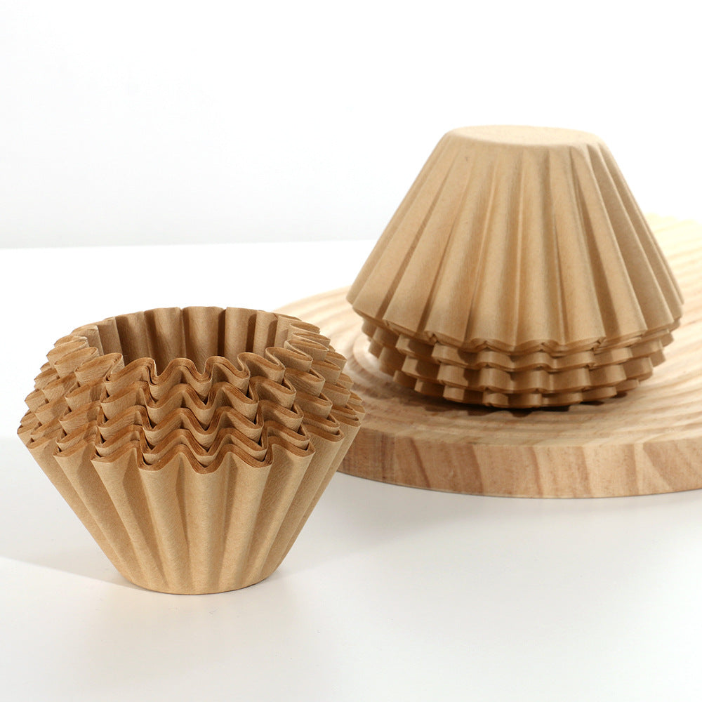 OEM Unbleached Basket Coffee Filter Paper, Natural Disposable Coffee Filter Manufacturing