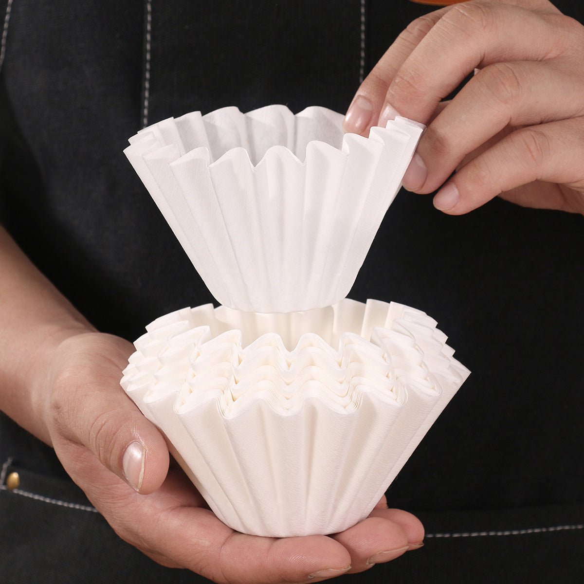 OEM White Basket Coffee Filters, Disposable Coffee Filter Paper for Drip Coffee Maker