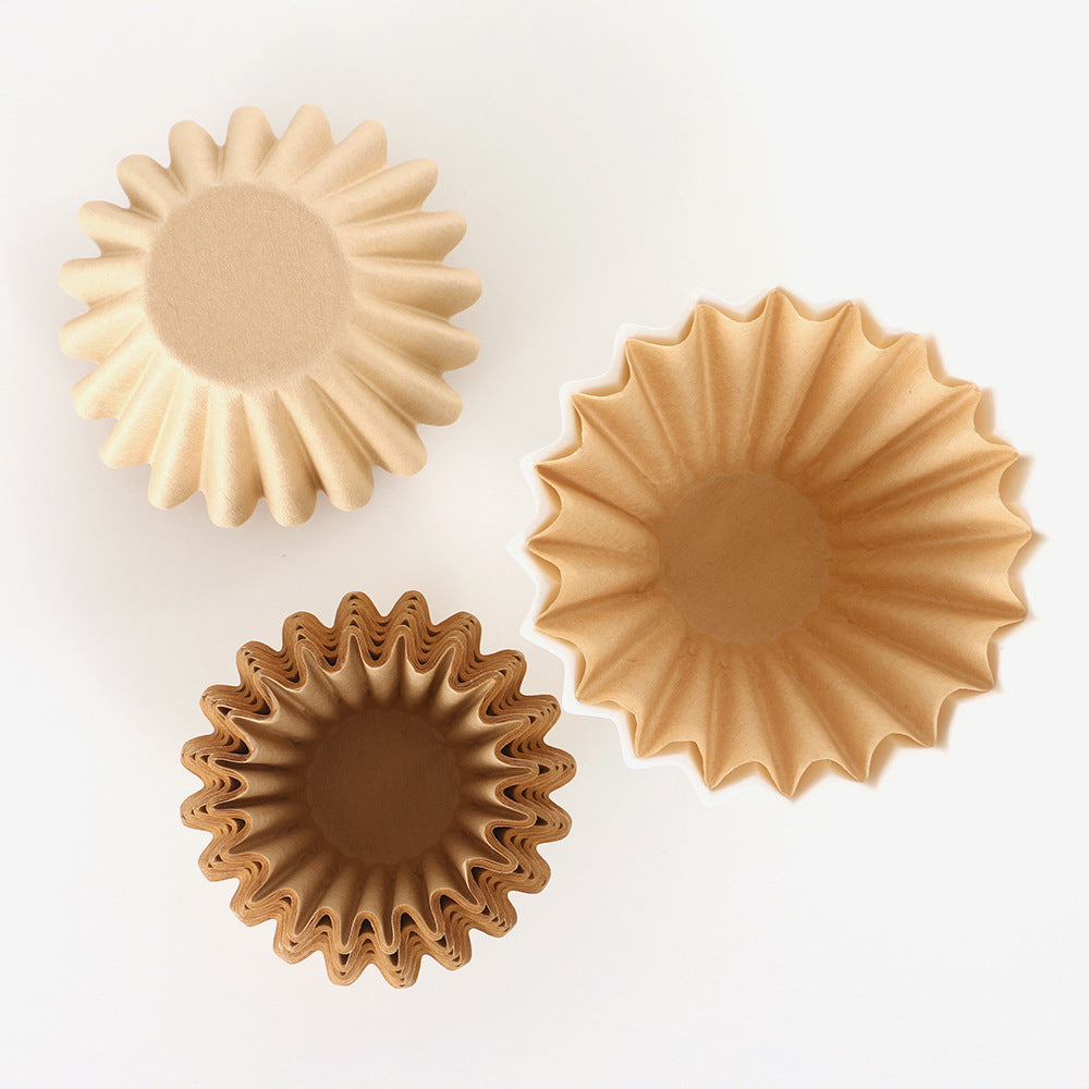OEM Unbleached Basket Coffee Filter Paper, Natural Disposable Coffee Filter Manufacturing