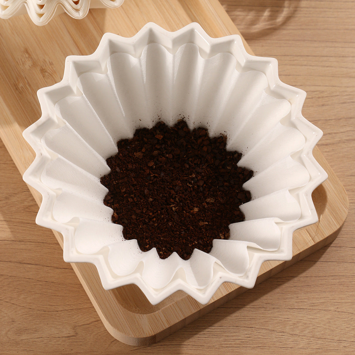 OEM White Basket Coffee Filters, Disposable Coffee Filter Paper for Drip Coffee Maker