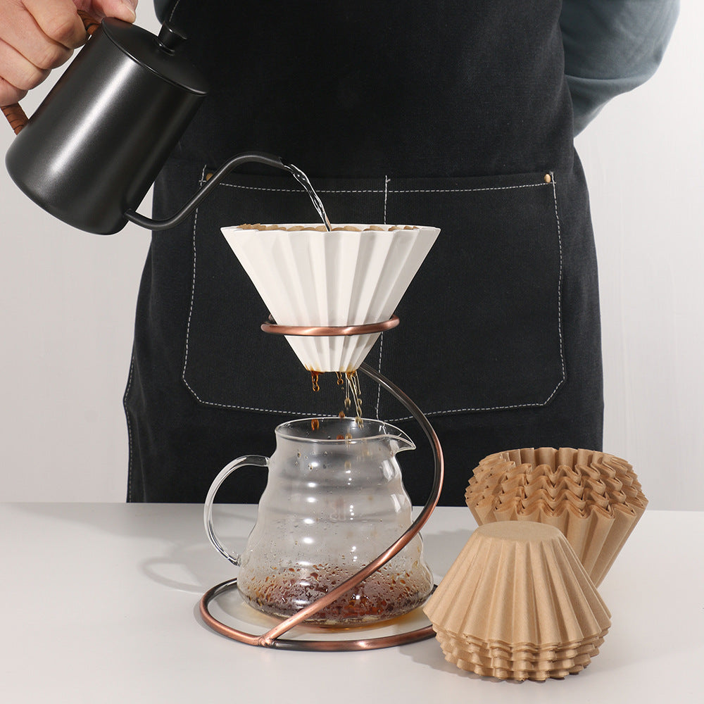 OEM Unbleached Basket Coffee Filter Paper, Natural Disposable Coffee Filter Manufacturing