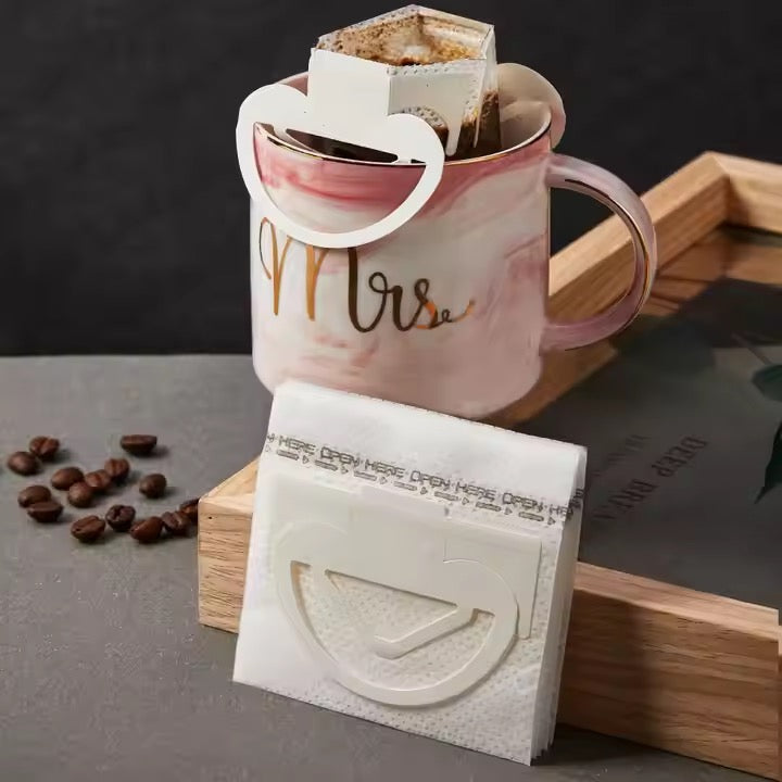 Disposable 22D Custom Non Woven Coffee Empty Drip Filter Coffee Bag Factory