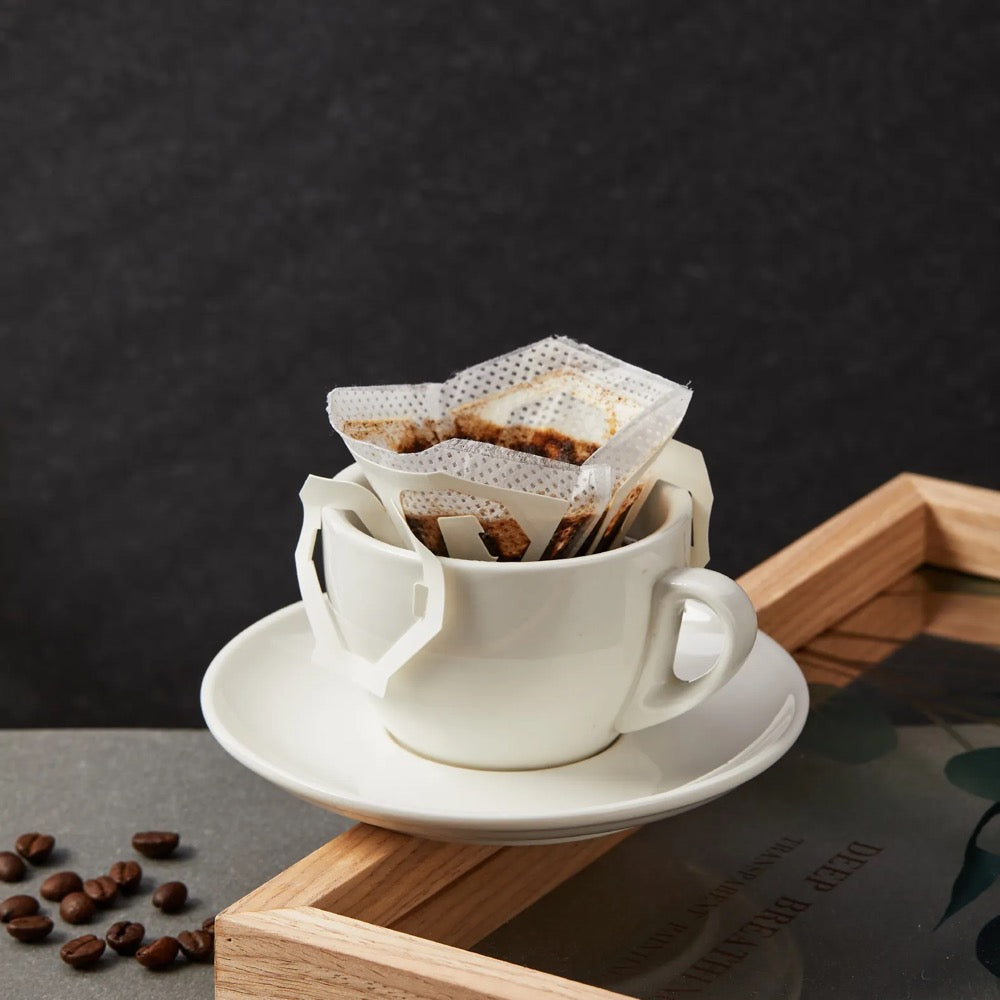 OEM Food Grade Plain Flat Pouch Blank Kraft Paper Matte Finish Mylar Drip Coffee Filter Packaging Outer Bags