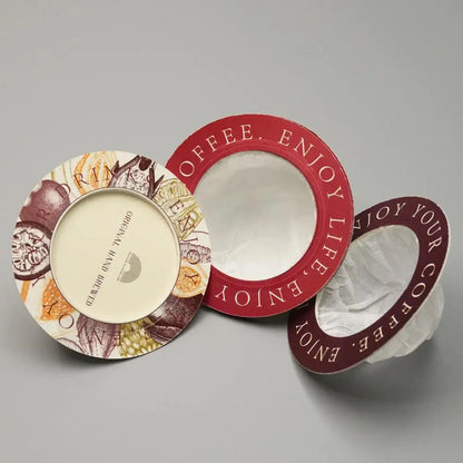 OEM Customized Disposable Round Toroidal Drip Coffee Filter Bag for Travel Camping