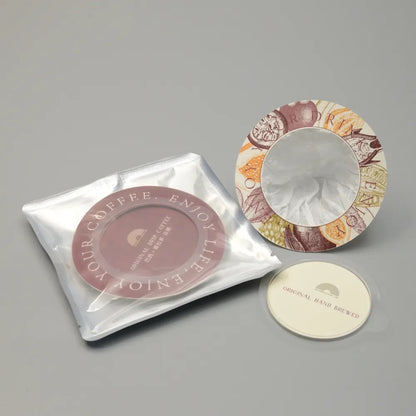 OEM Customized Disposable Round Toroidal Drip Coffee Filter Bag for Travel Camping