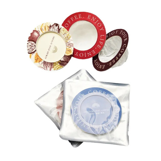 OEM Customized Disposable Round Toroidal Drip Coffee Filter Bag for Travel Camping