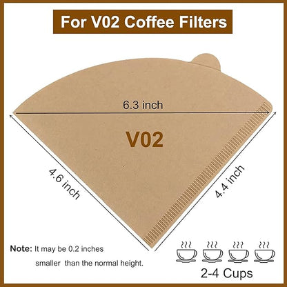 OEM V02 Cone Unbleached Coffee Filtering Paper, Wholesale Coffee Filter Paper for Coffee Maker