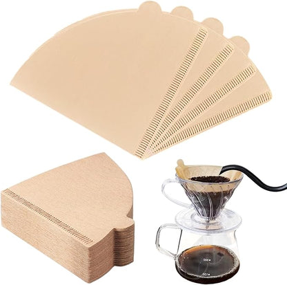 Wholesale Unbleached V01 Cone Coffee Filter Paper, Disposable Coffee Filtering Paper
