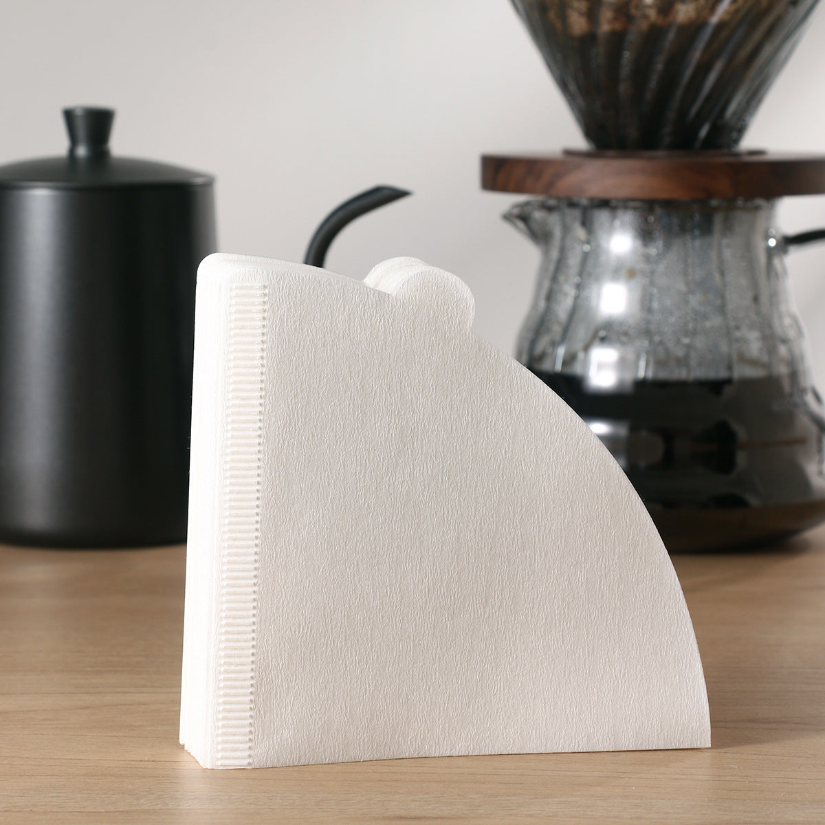 Wholesale White V01 Cone Coffee Filter Paper, OEM Disposable Coffee Filters in Coffee Maker